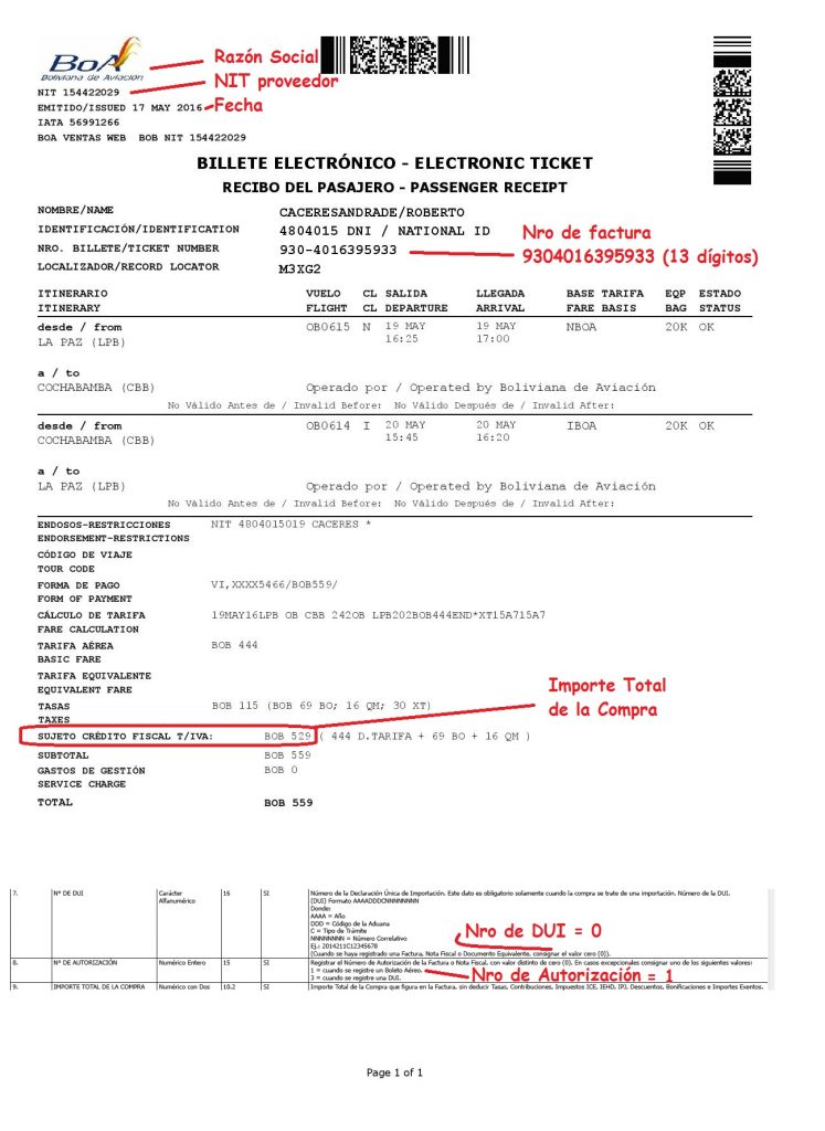 boleto de avion llenado lcv-