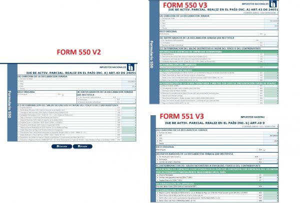 Formularios 530, 541, 550 y 551 v3 IUE Beneficiarios