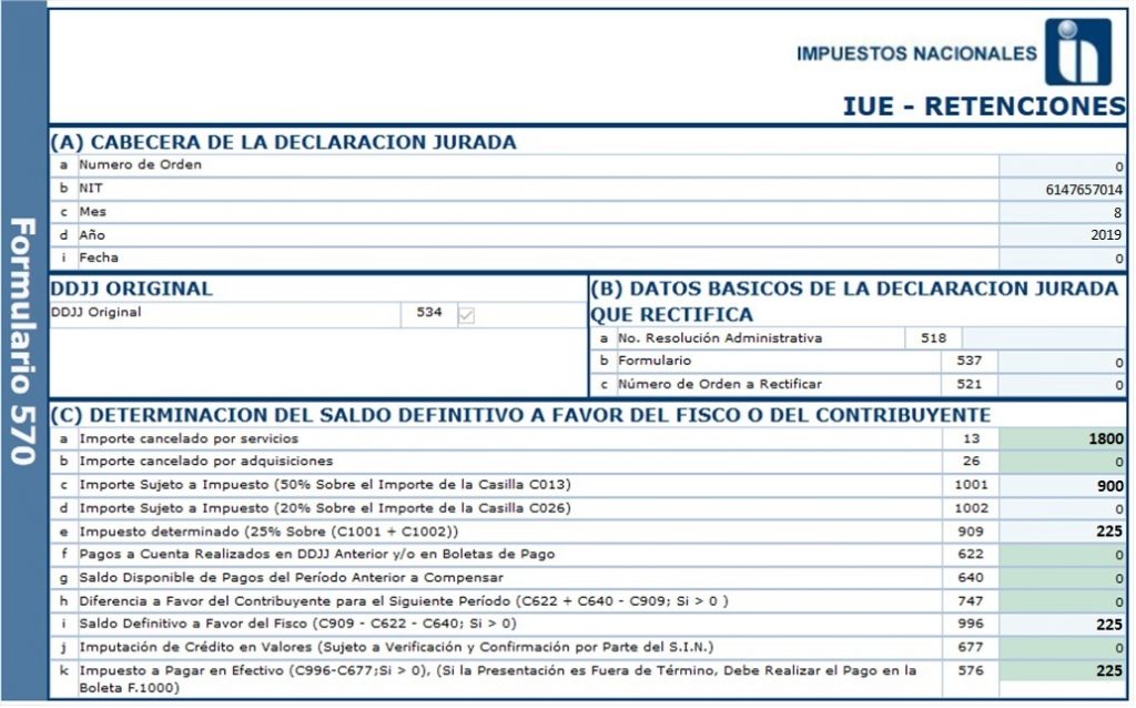 retenciones por servicios
