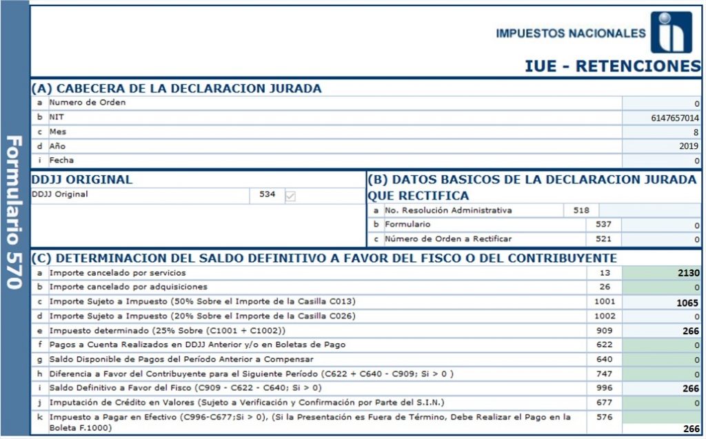 retenciones por servicios
