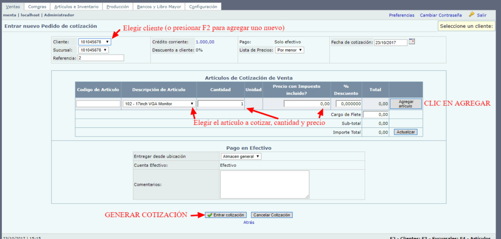 cotizacion menta
