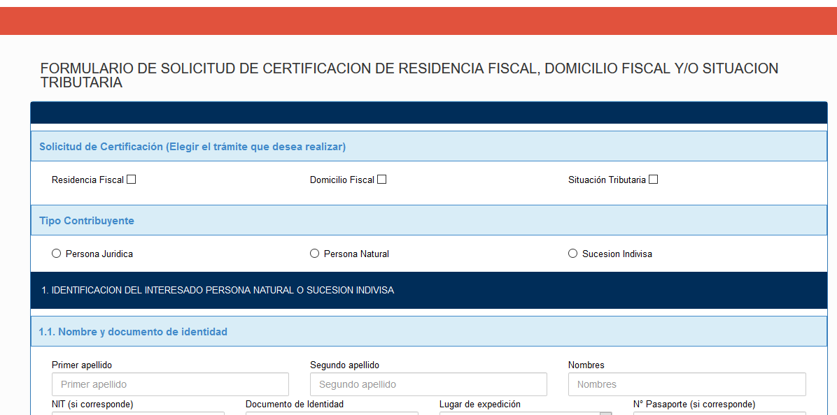 formulario obtener certificado de residencia fiscal