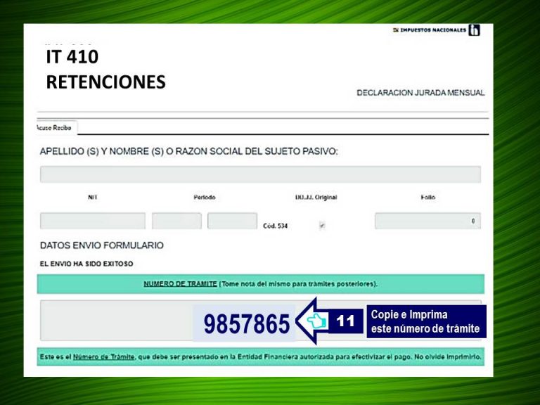 Formulario 410 ejemplo de llenado - Bolivia Impuestos Blog