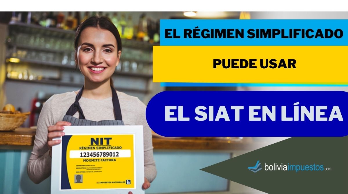 Régimen Simplificado puede usar el SIAT en línea