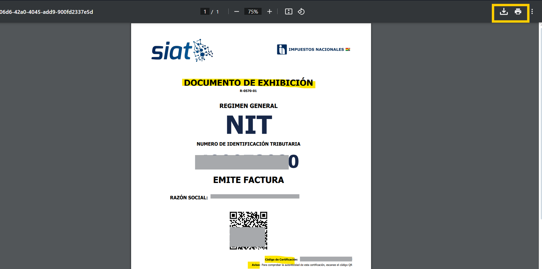 Cómo imprimir el NIT 2025