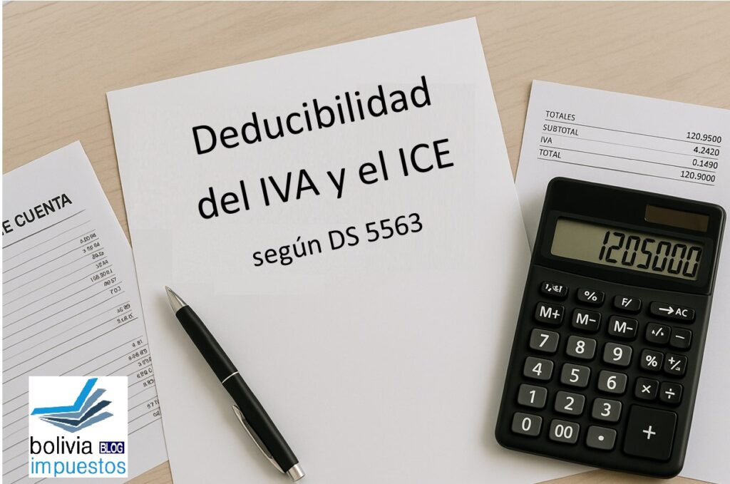 Deducibilidad del ICE y el IVA no Computable para el IUE según DS 5563